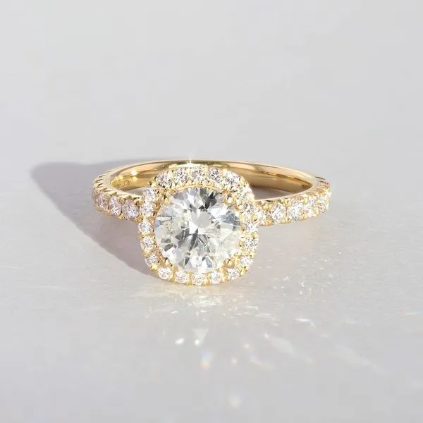 2.00tw Bali Round Diamond Halo Pave Engagement Ring Image 3 La Mine d'Or Moncton, NB