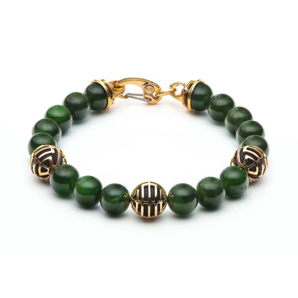 William Henry Strength Jade Bracelet in 18kt Rose Gold, Large in Size La Mine d'Or Moncton, NB