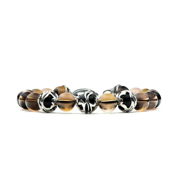 William Henry Smoky Bracelet in Sterling Silver with Natural Smoky Quartz, Large in Size Image 3 La Mine d'Or Moncton, NB