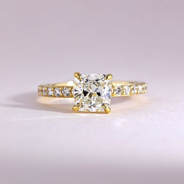 1.95tw Belfast Cushion Diamond Pave Engagement Ring Image 3 La Mine d'Or Moncton, NB