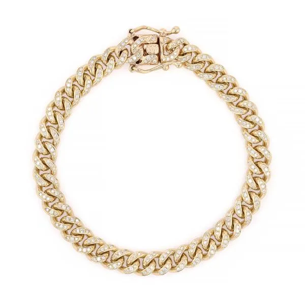 1.70tw Miami Cuban Link Diamond Bracelet 10kt Yellow Gold La Mine d'Or Moncton, NB