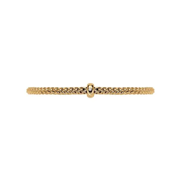 FOPE Prima Flex'it Yellow Gold Bracelet with Diamond S Image 3 La Mine d'Or Moncton, NB