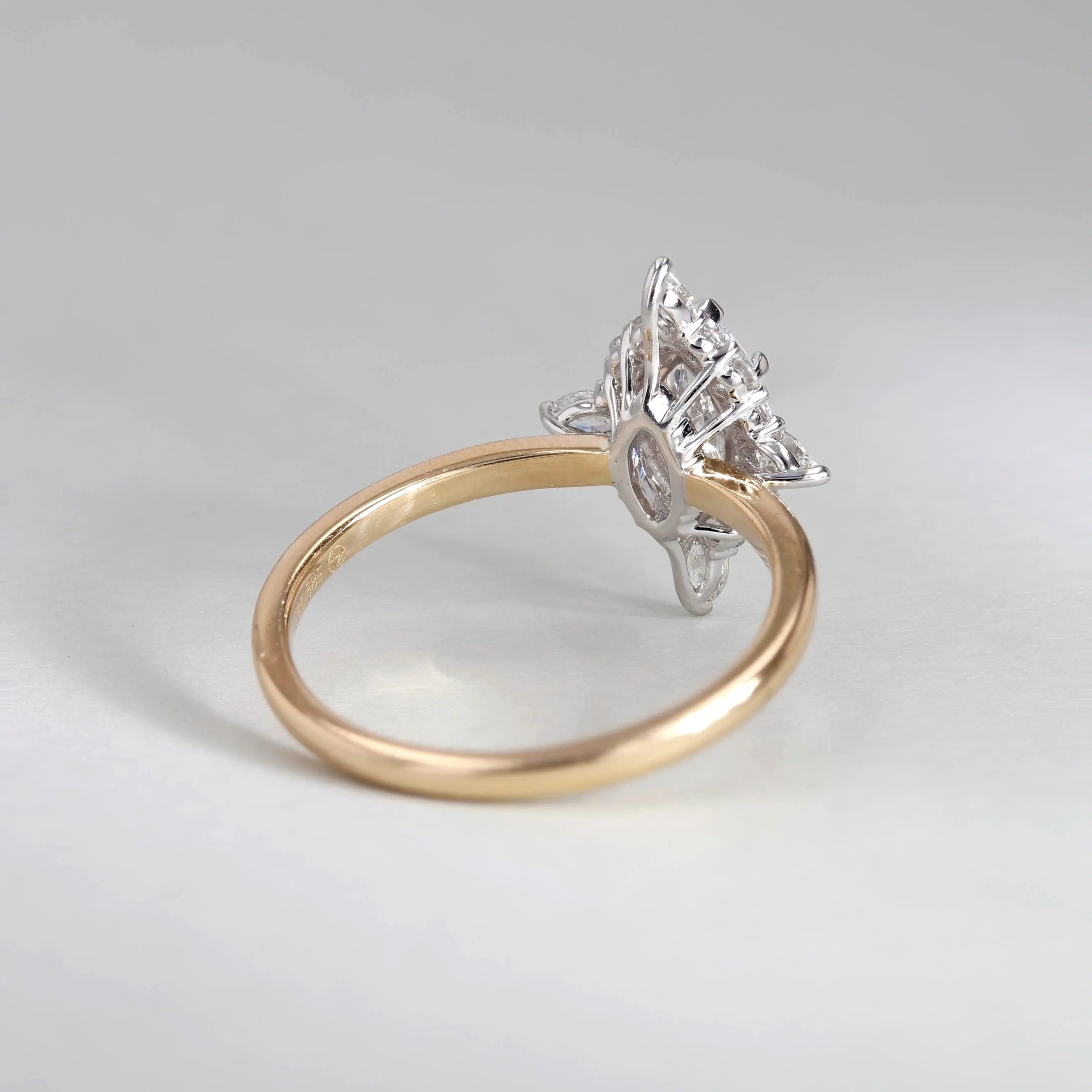 1.03tw Camellia Marquise Diamond Halo Engagement Ring Image 4 La Mine d'Or Moncton, NB