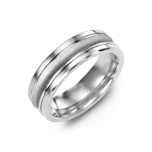 10kt White Gold and Tungsten Madani Design Wedding Band La Mine d'Or Moncton, NB