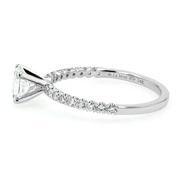 0.75tw Charlotte Oval Diamond Pave Engagement Ring Image 2 La Mine d'Or Moncton, NB