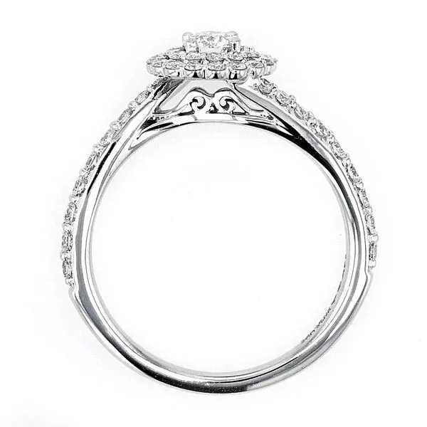 0.78tw Round Maple Leaf Diamond Double Halo Engagement Ring Image 3 La Mine d'Or Moncton, NB