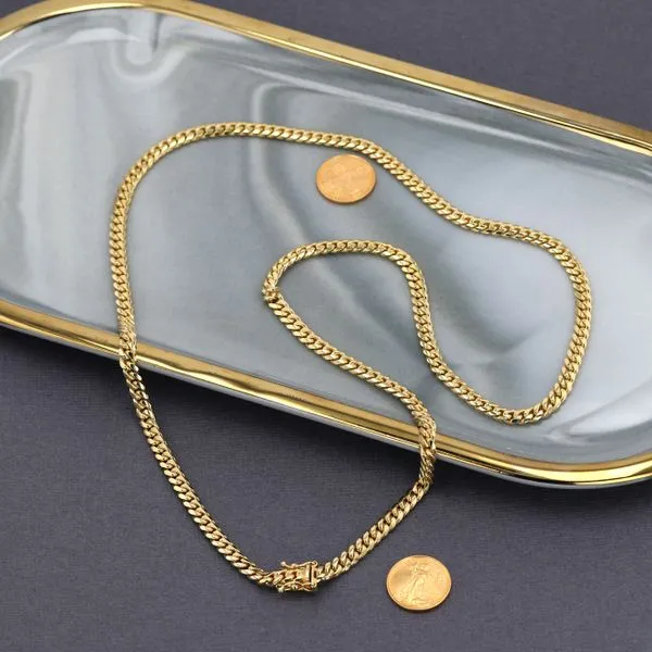 24" Cuban Link 10kt Yellow Gold Chain Image 3 La Mine d'Or Moncton, NB