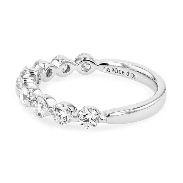 1.00tw Single Shared Claw Diamond Band 14kt White Gold Image 2 La Mine d'Or Moncton, NB