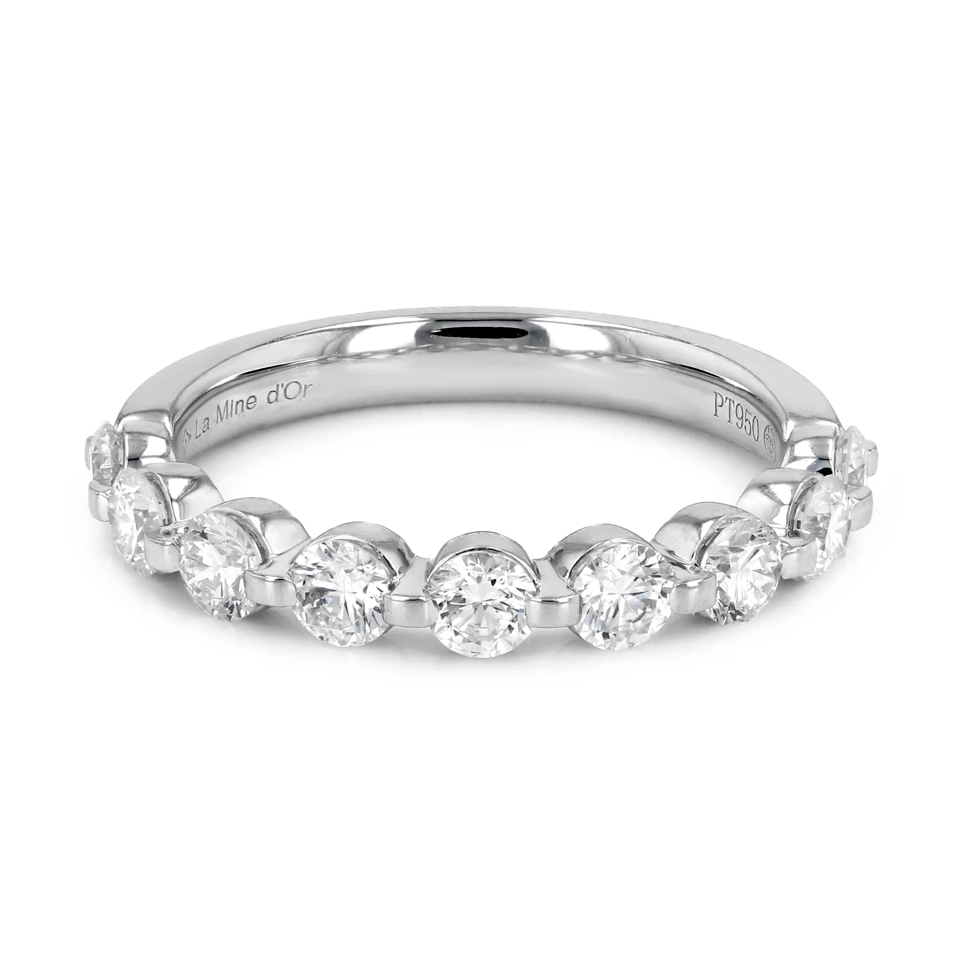 1.00tw Always Single Shared Claw Platinum Diamond Band La Mine d'Or Moncton, NB