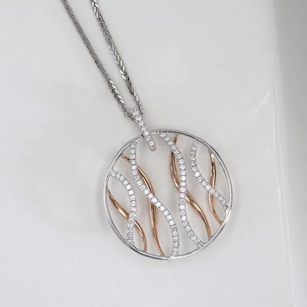 0.44tw Diamond Fashion Pendant 18kt White & Rose Gold Image 3 La Mine d'Or Moncton, NB