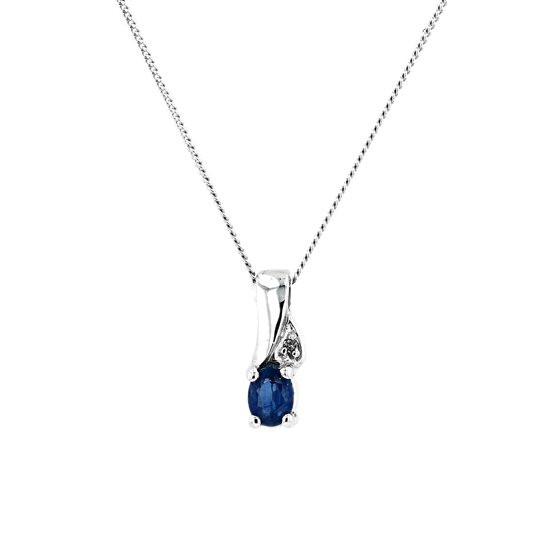 Genuine Sapphire Birthstone & Diamond Pendant La Mine d'Or Moncton, NB