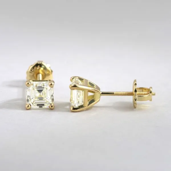2.04ct Asscher Shaped Diamond Stud Earrings Image 2 La Mine d'Or Moncton, NB