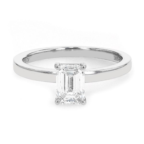 0.91ct Prive Emerald Cut Diamond Solitaire Engagement Ring La Mine d'Or Moncton, NB