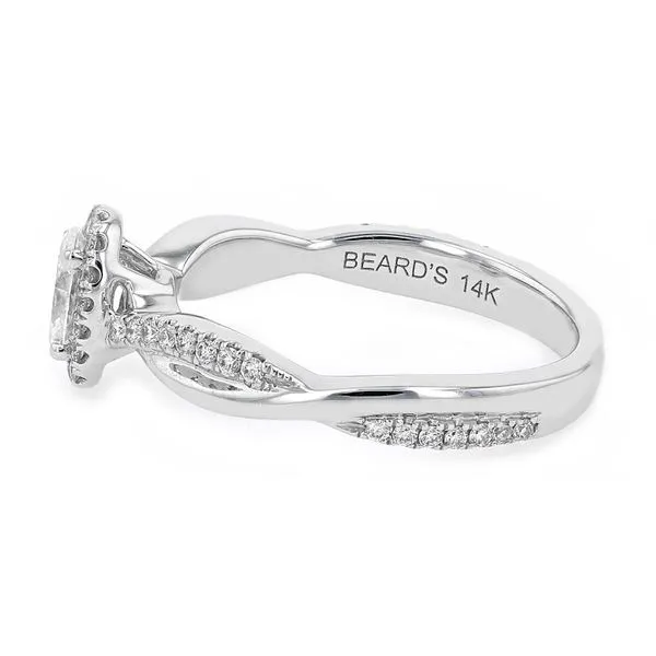 0.57tw Diamond Halo Engagement Ring Image 2 La Mine d'Or Moncton, NB