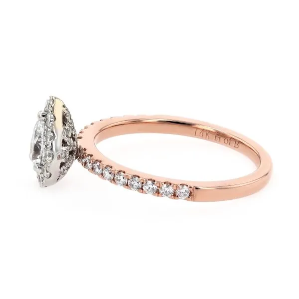 1.00tw Pear Diamond Halo Engagement Ring Image 2 La Mine d'Or Moncton, NB