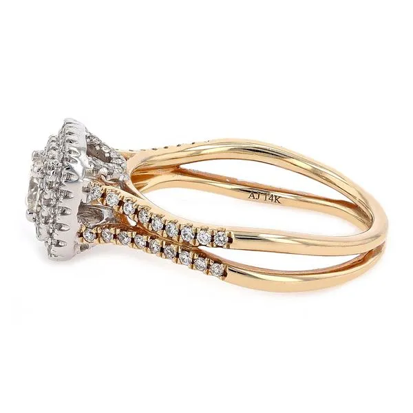 0.72tw Diamond Halo Engagement Ring Image 2 La Mine d'Or Moncton, NB