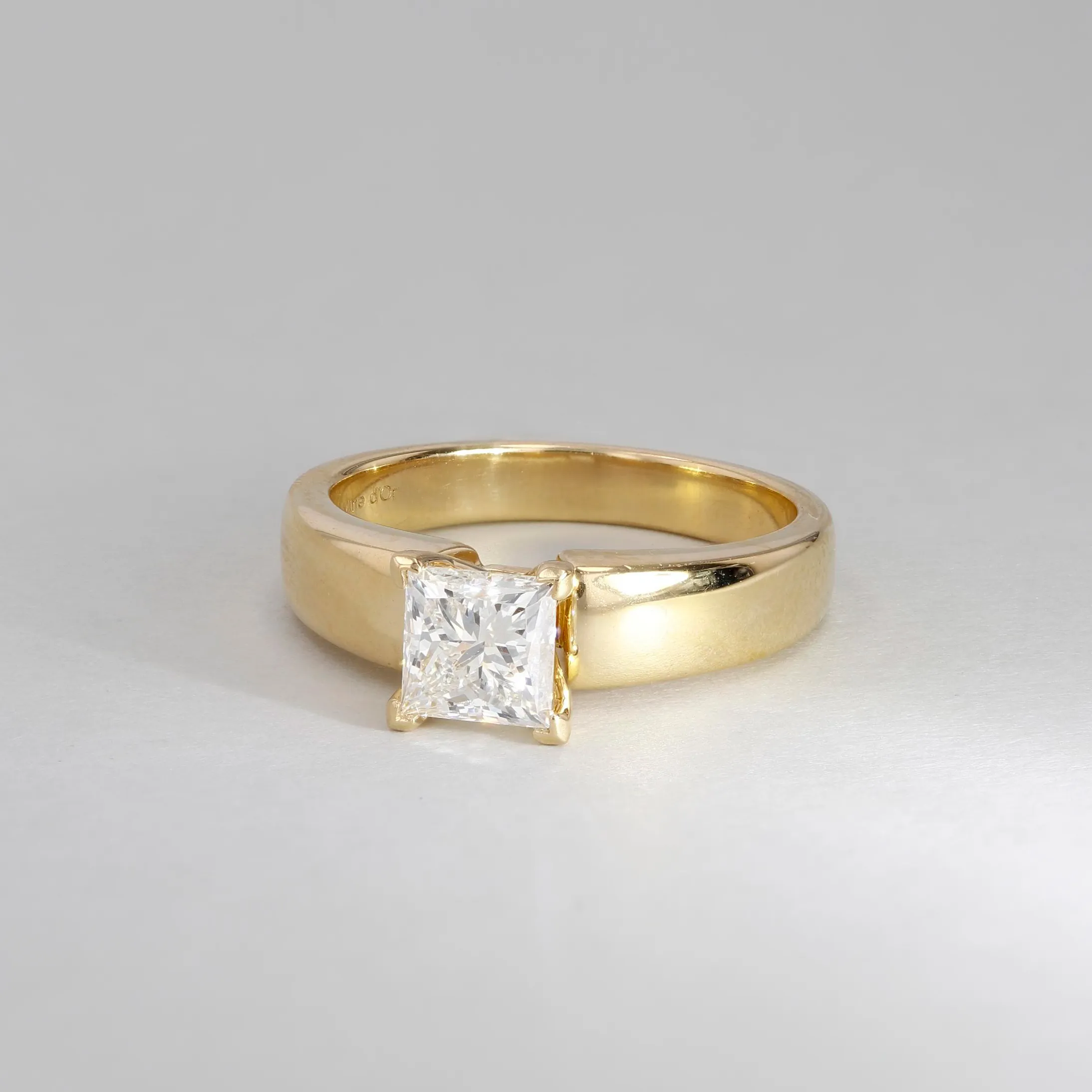1.05ct Princess Canadian Diamond Solitaire Engagement Ring Image 3 La Mine d'Or Moncton, NB