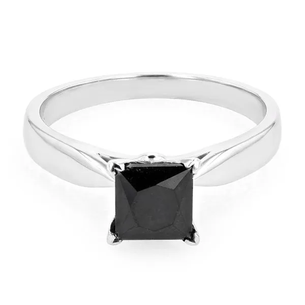1.10ct Princess Black Diamond Solitaire Engagement Ring La Mine d'Or Moncton, NB