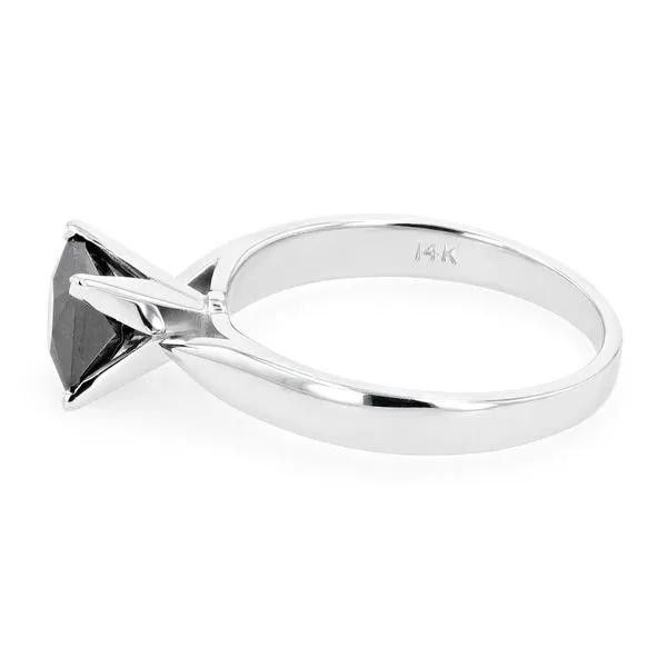 1.10ct Princess Black Diamond Solitaire Engagement Ring Image 2 La Mine d'Or Moncton, NB