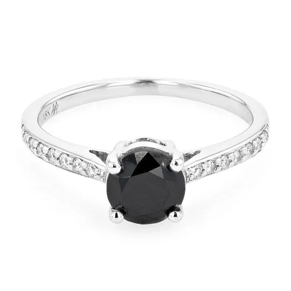 1.15tw Round Black Diamond Engagement Ring La Mine d'Or Moncton, NB