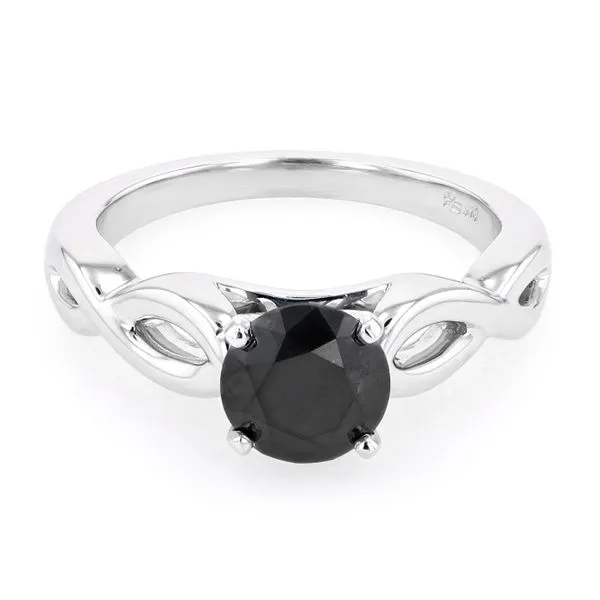 1.40ct Black Diamond Solitaire Engagement Ring La Mine d'Or Moncton, NB