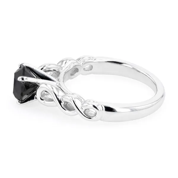 1.50ct Round Black Diamond Solitaire Engagement Ring Image 2 La Mine d'Or Moncton, NB