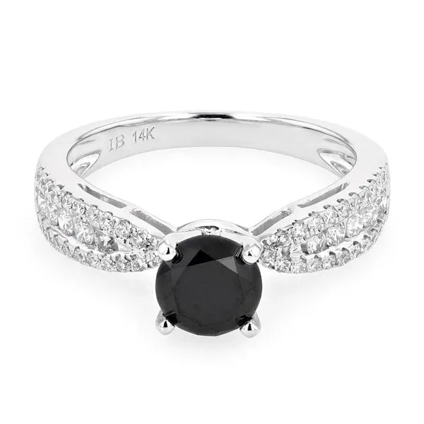1.50tw Round Black Diamond Engagement Ring La Mine d'Or Moncton, NB