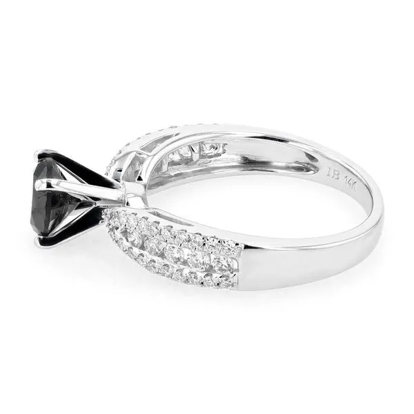 1.50tw Round Black Diamond Engagement Ring Image 2 La Mine d'Or Moncton, NB