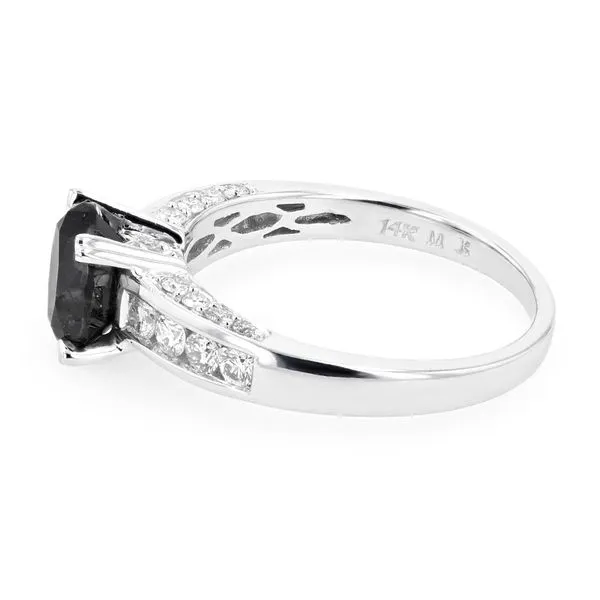 2.40tw Round Black Diamond Solitaire Engagement Ring Image 2 La Mine d'Or Moncton, NB