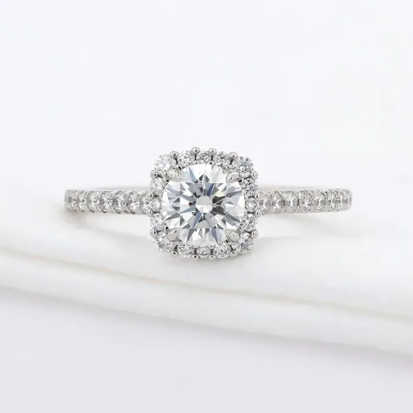 1.08tw De Beers Forevermark Diamond Halo Engagement Ring Image 3 La Mine d'Or Moncton, NB