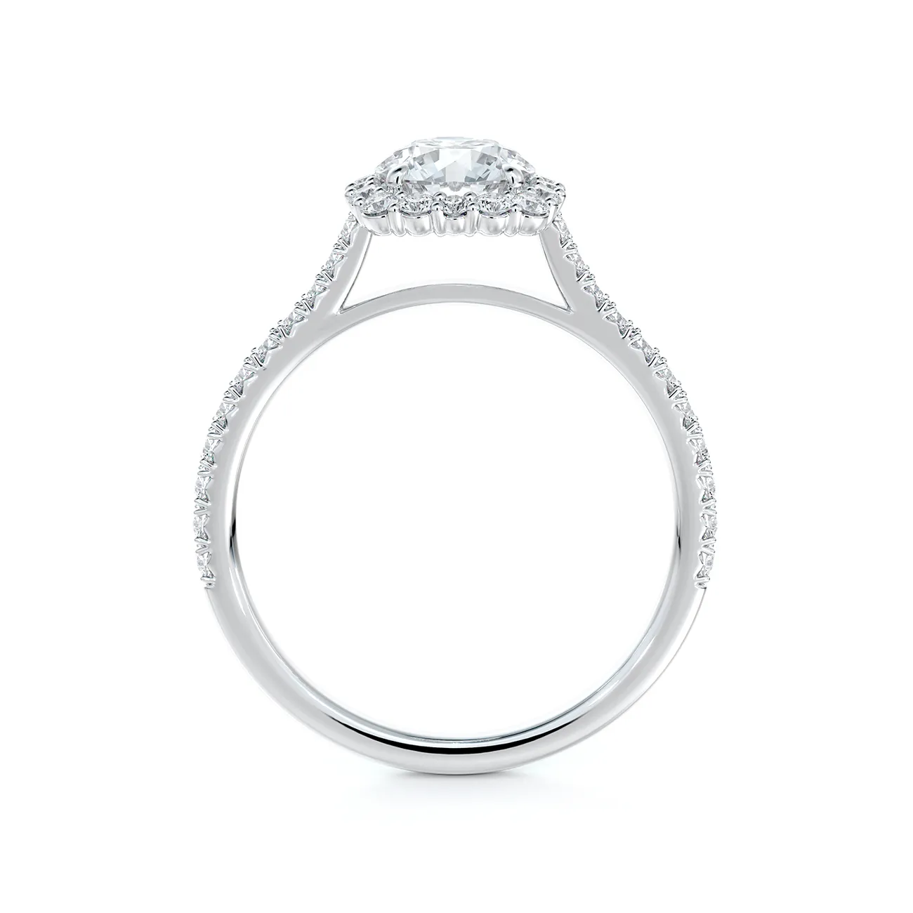 1.08tw De Beers Forevermark Diamond Halo Engagement Ring Image 2 La Mine d'Or Moncton, NB