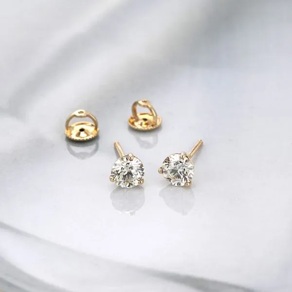 1.64tw Round Brilliant Cut Diamond Stud Earrings Image 2 La Mine d'Or Moncton, NB