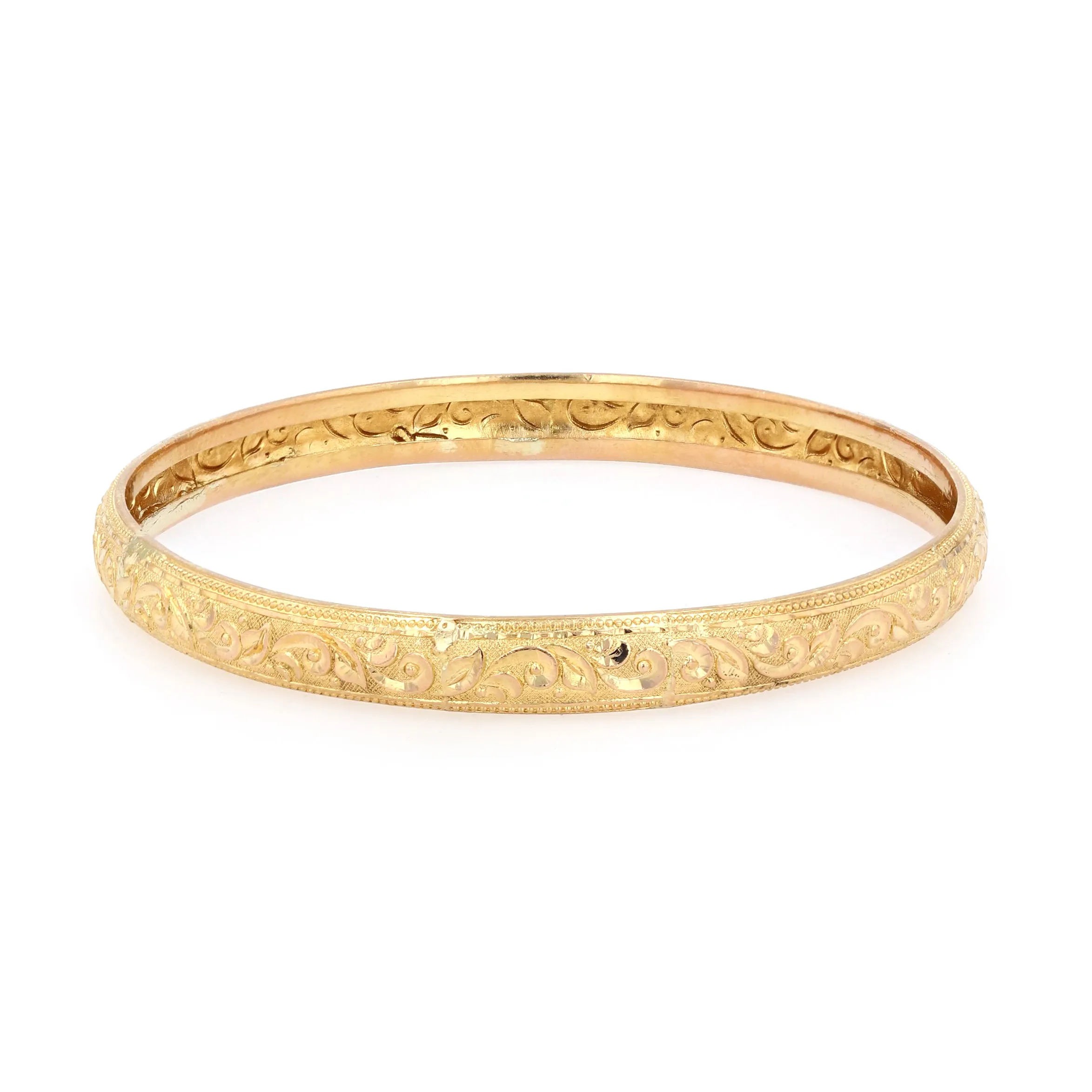 Estate 22kt Yellow Gold Solid Bangle La Mine d'Or Moncton, NB