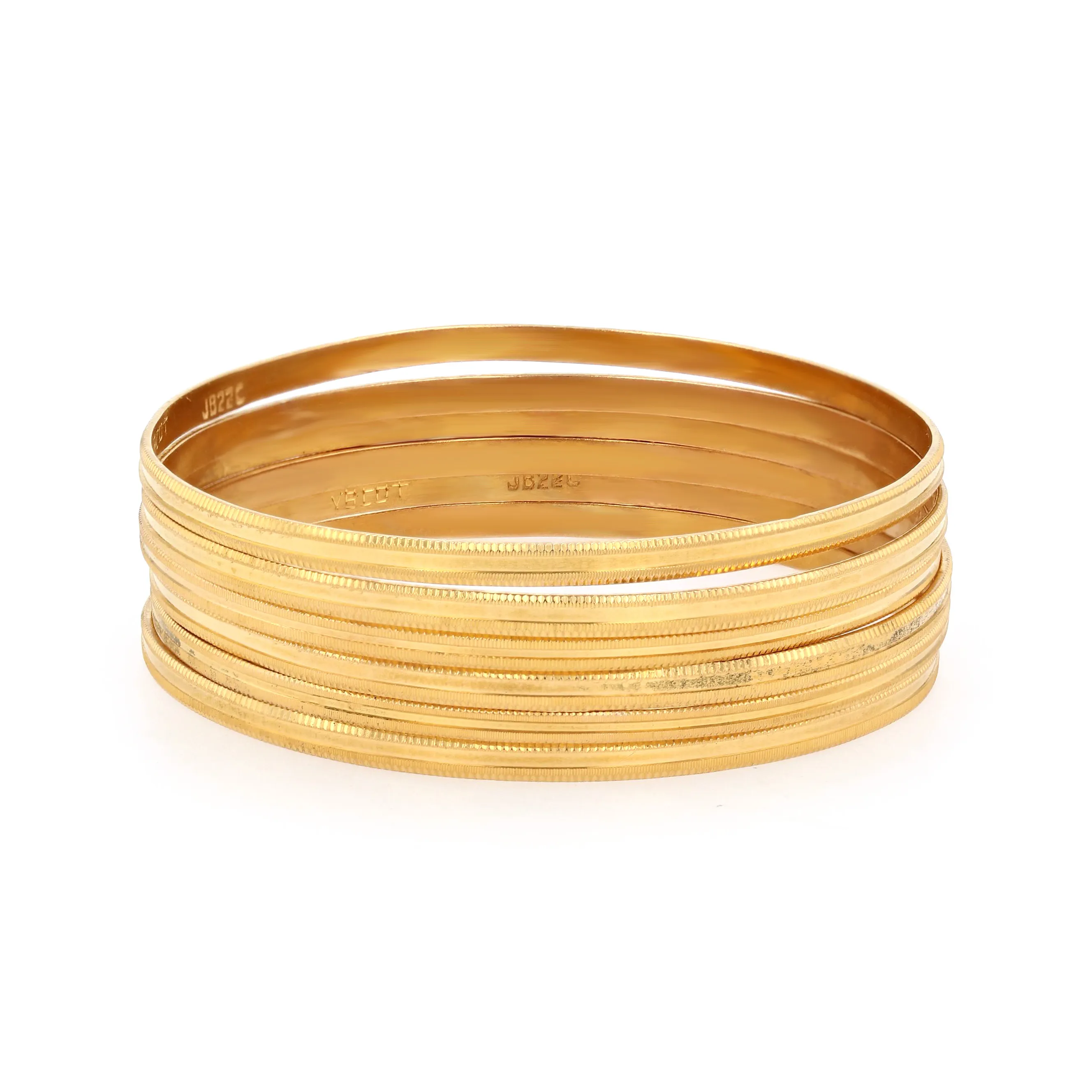 Estate Matching Set of 6 Bangles 22kt Yellow Gold La Mine d'Or Moncton, NB