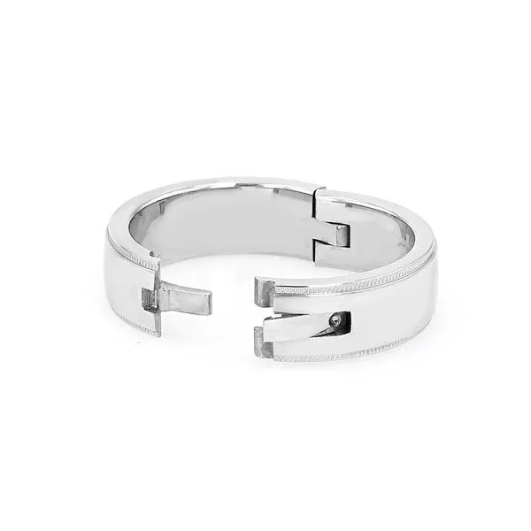 14kt White Gold Clic Fit Wedding Band 6mm Wide La Mine d'Or Moncton, NB