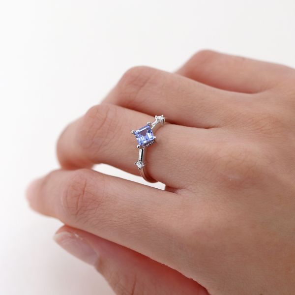 0.95tw Sapphire with Diamonds Trinity Ring Image 4 La Mine d'Or Moncton, NB