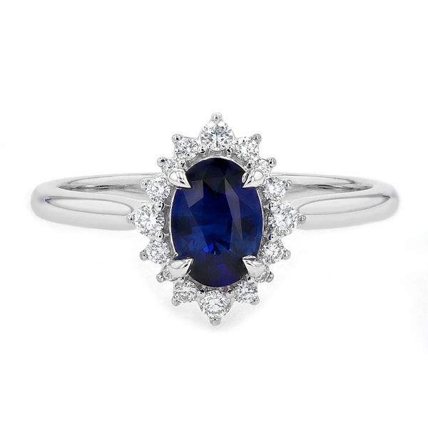 0.97tw Sapphire Diamond Halo Ring La Mine d'Or Moncton, NB