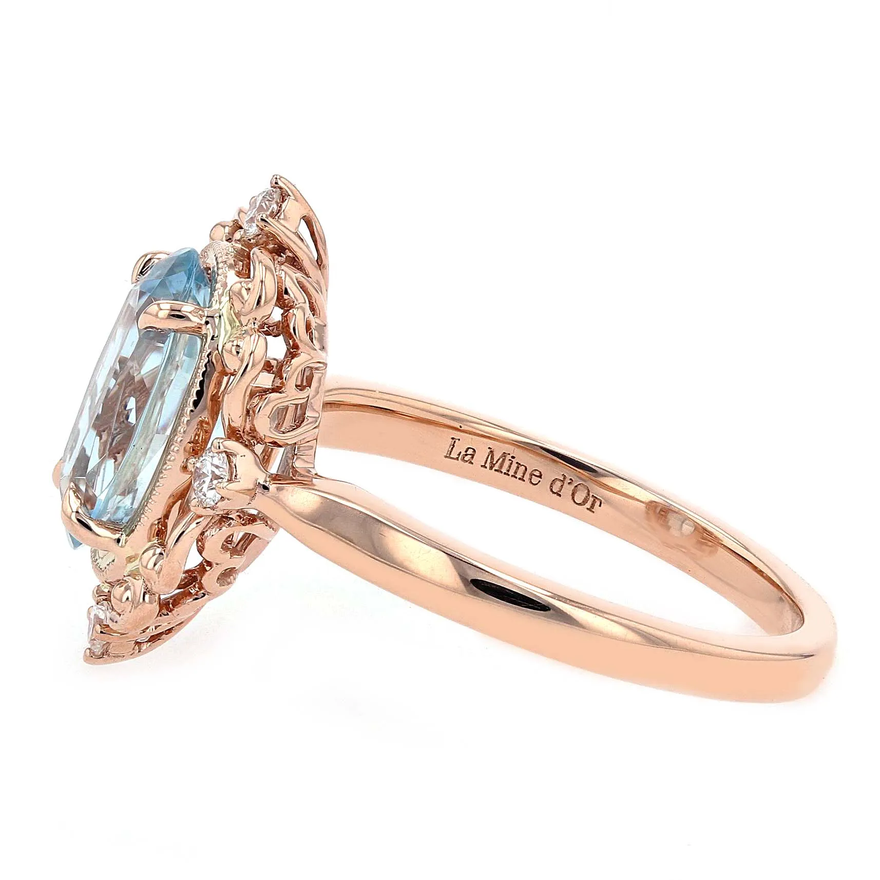 1.58tw Aquamarine and Diamond Ring Image 2 La Mine d'Or Moncton, NB