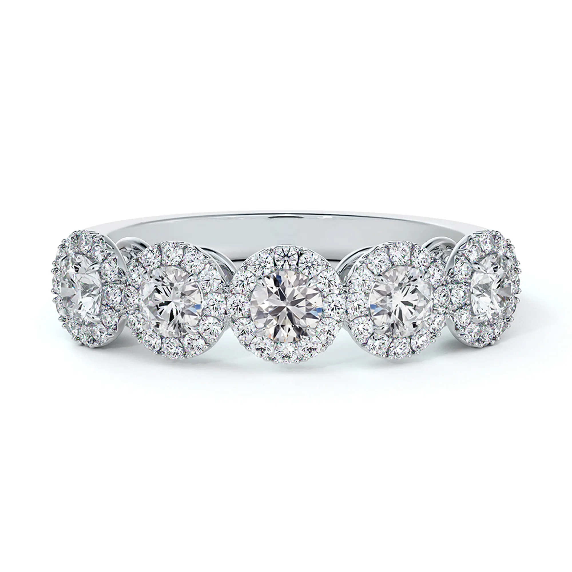 1.00tw De Beers Forevermark 5 Stone Halo Band La Mine d'Or Moncton, NB