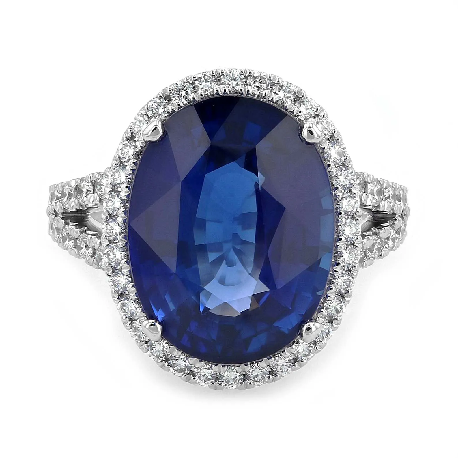 11.07tw Sapphire and Diamonds Halo Ring La Mine d'Or Moncton, NB