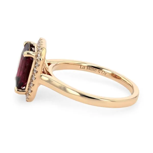 2.93tw Radiant Garnet & Diamond Halo Fashion Ring Image 2 La Mine d'Or Moncton, NB