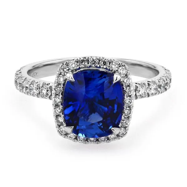 3.05tw Sapphire Cushion and Diamond Fashion Ring La Mine d'Or Moncton, NB