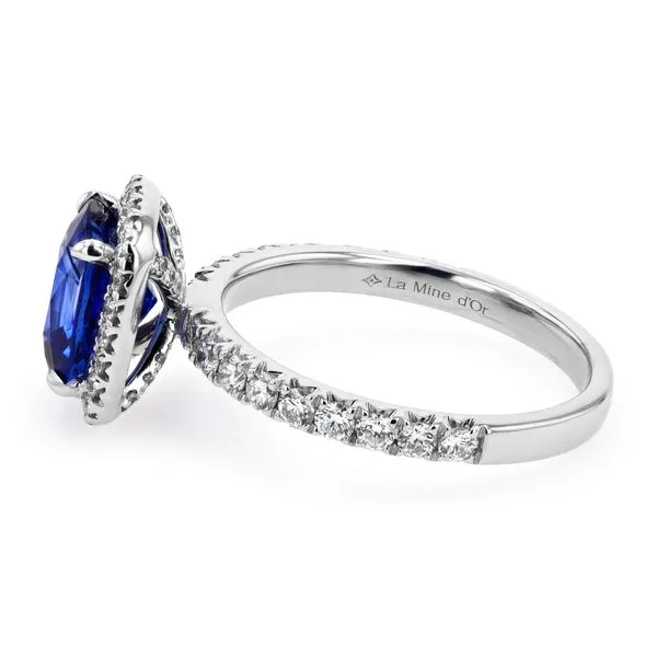 3.05tw Sapphire Cushion and Diamond Fashion Ring Image 2 La Mine d'Or Moncton, NB