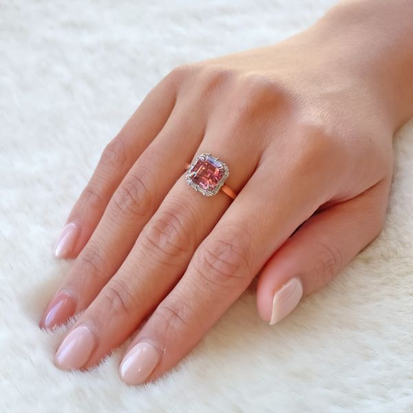 3.37tw Pink Tourmaline & Diamonds Ring Image 5 La Mine d'Or Moncton, NB