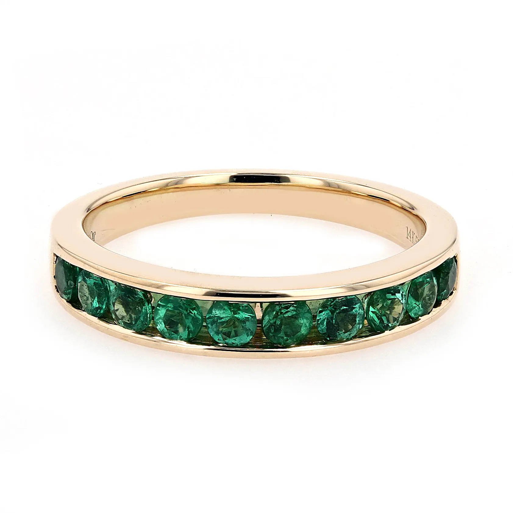 0.60tw Channel Set Emerald Band 14kt Yellow Gold La Mine d'Or Moncton, NB