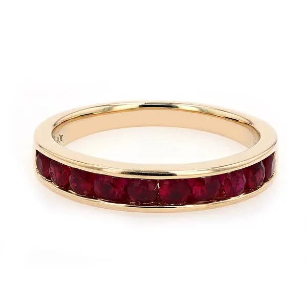 0.80tw Channel Set Ruby Band 14kt Yellow Gold La Mine d'Or Moncton, NB