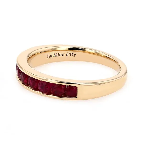 0.80tw Channel Set Ruby Band 14kt Yellow Gold Image 2 La Mine d'Or Moncton, NB