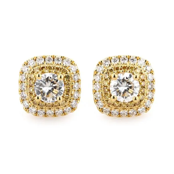 1.10tw Golden Halo Diamond Stud Earrings La Mine d'Or Moncton, NB