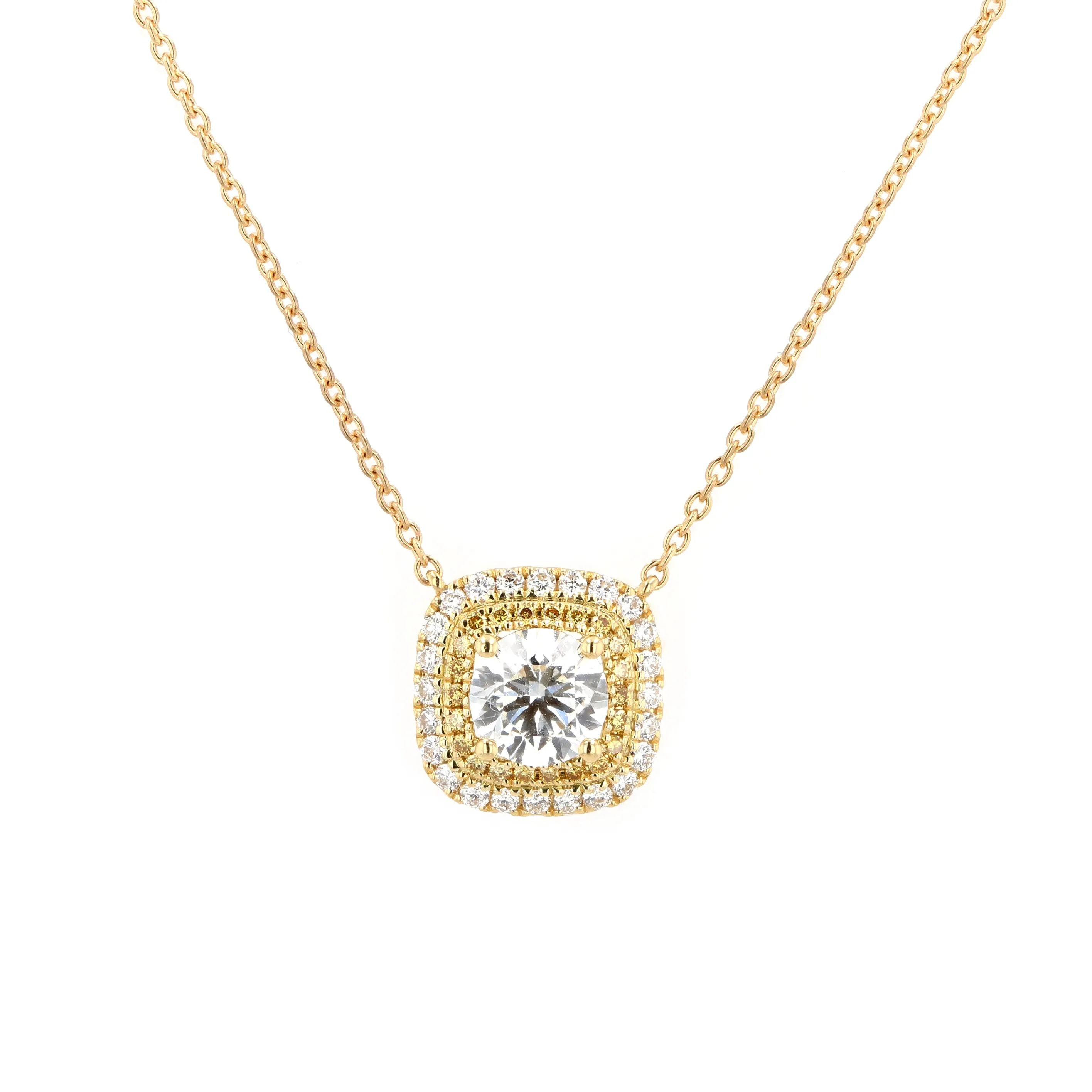 1.06tw Golden Halo Diamond Necklace La Mine d'Or Moncton, NB