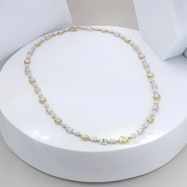 15.70ct Golden Halo Diamond Necklace Image 4 La Mine d'Or Moncton, NB